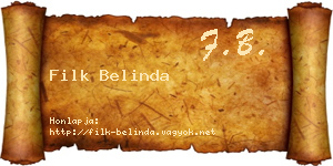 Filk Belinda névjegykártya